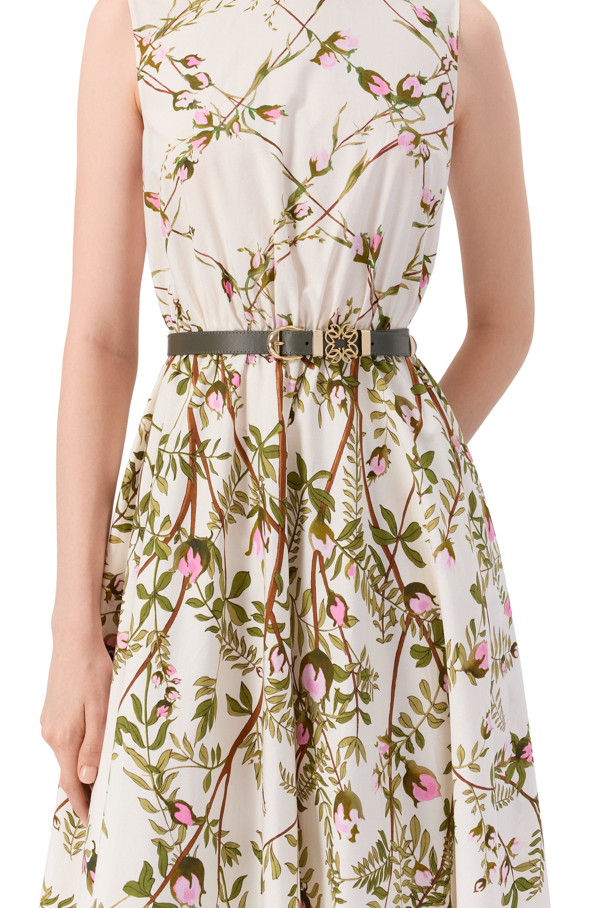 Кожаный ремень ELIE SAAB хаки цвета по цене 47200 руб., арт. BE003, фото 2 Кожаный ремень ELIE SAAB, арт. BE003, фото 2