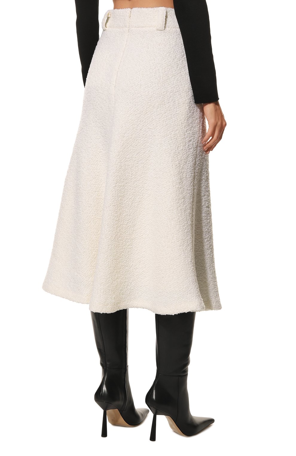 Шерстяная юбка NOBLE&BRULEE белого цвета по цене 60000 руб., арт. NB12/14122106, фото 4 Шерстяная юбка NOBLE&BRULEE, арт. NB12/14122106, фото 4
