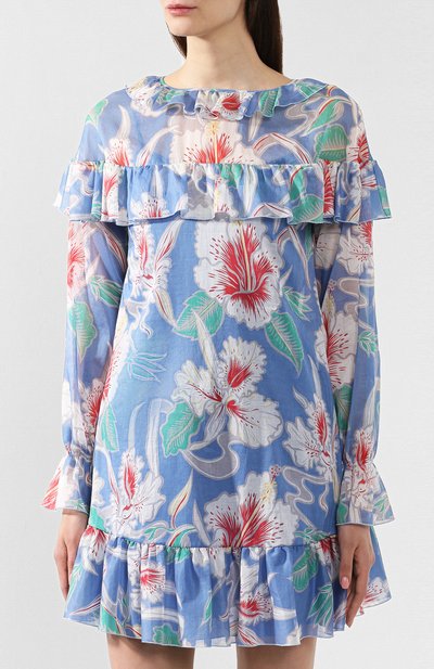 Хлопковое платье VALENTINO разноцветного цвета по цене 230000 руб., арт. RB3VAKM04EU, фото 3 Хлопковое платье VALENTINO, арт. RB3VAKM04EU, фото 3