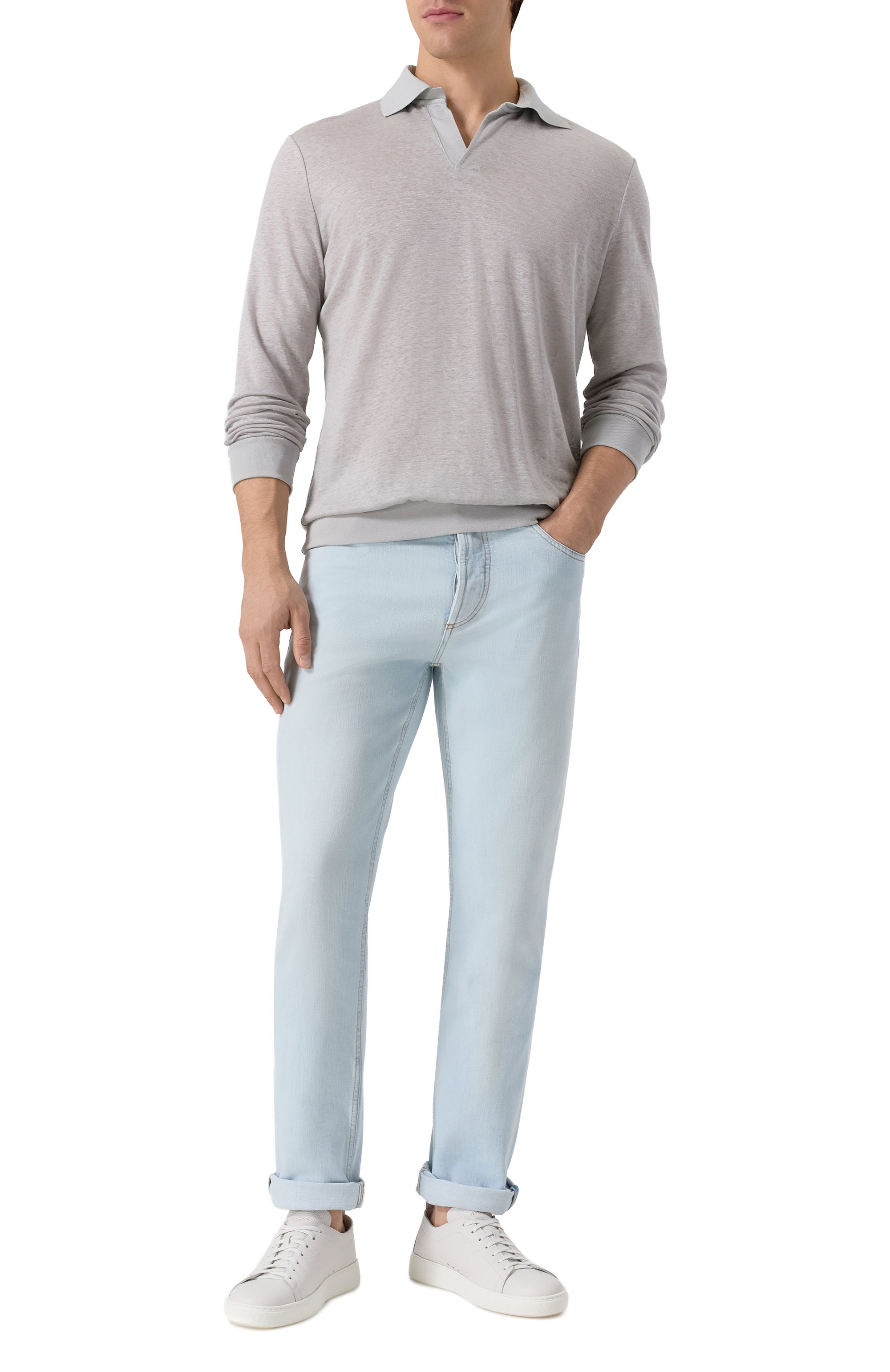 Льняное поло GIORGIO ARMANI, арт. GM001995/TE11335, фото 2