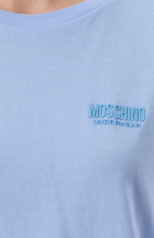 Хлопковая пижама Moschino A7801/4303 Голубой  A7801/4303 Фото 7