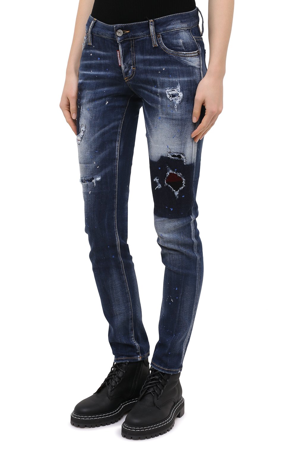 Джинсы DSQUARED2 синего цвета по цене 68700 руб., арт. S72LB0374/S30708, фото 3 Джинсы DSQUARED2, арт. S72LB0374/S30708, фото 3