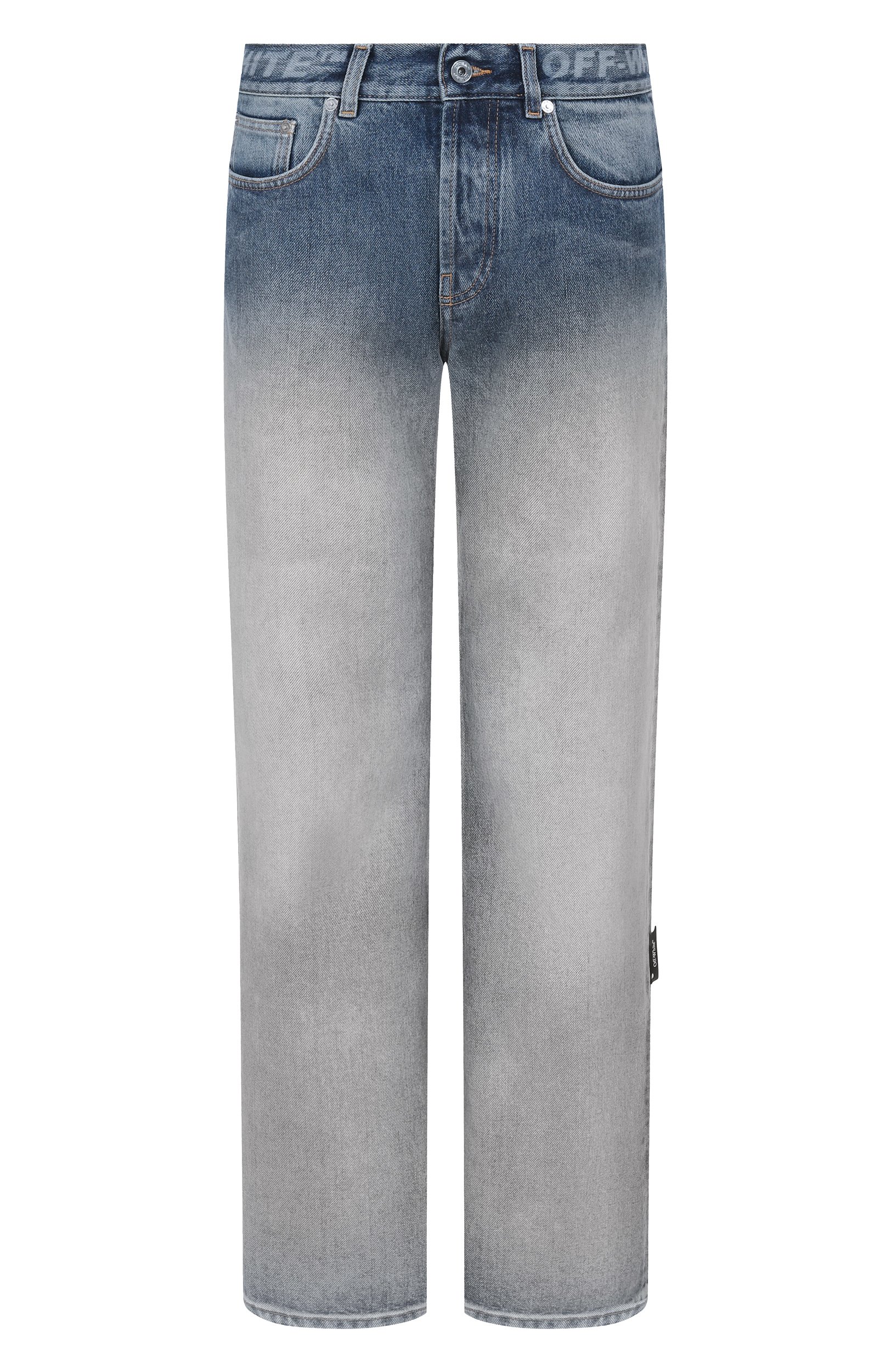 Джинсы OFF-WHITE голубого цвета по цене 78450 руб., арт. 2FM00606B, фото 1 Джинсы OFF-WHITE, арт. 2FM00606B, фото 1