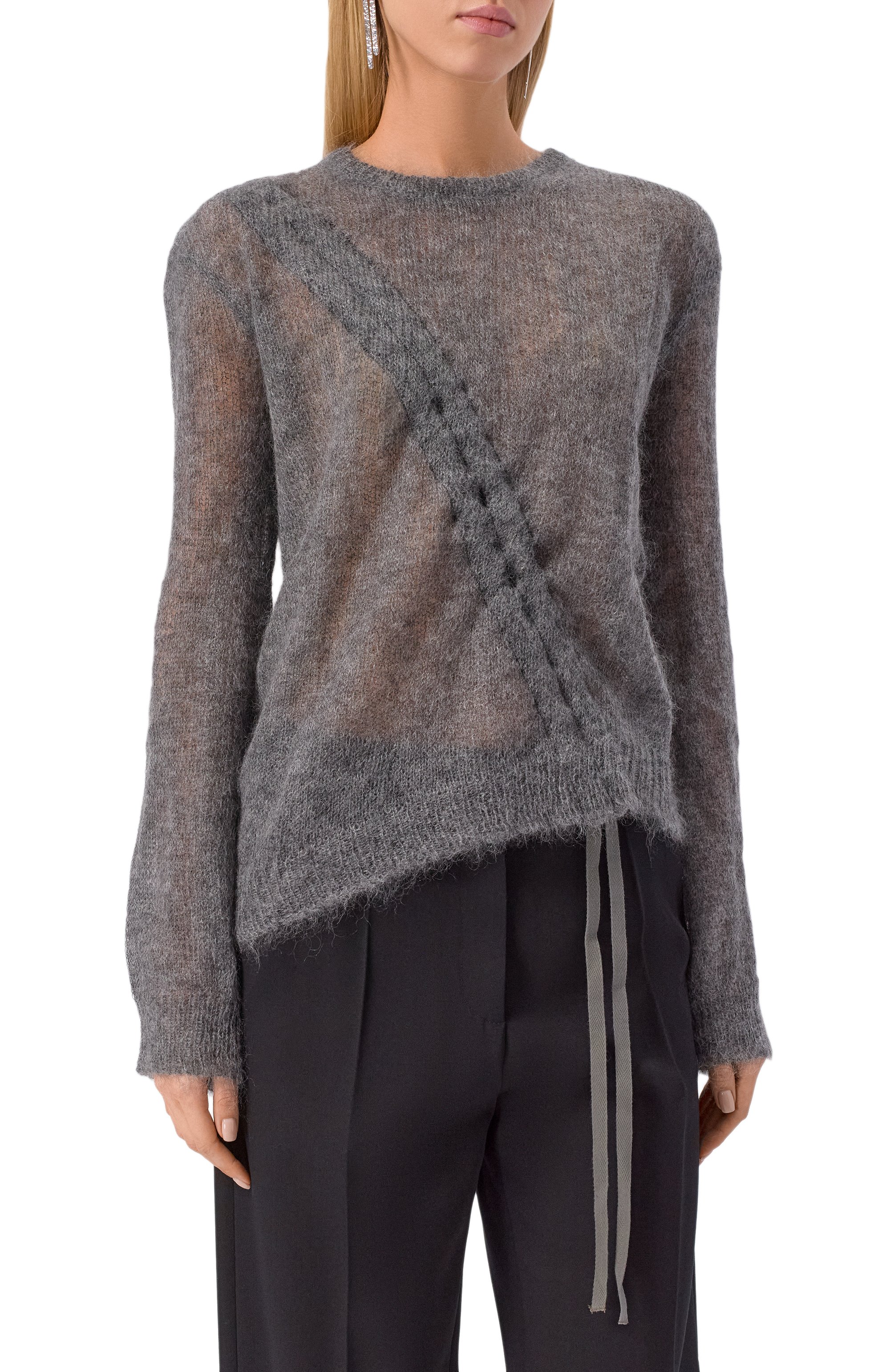 Пуловер из мохера и шелка ANN DEMEULEMEESTER, арт. B0013194/KN069, фото 3