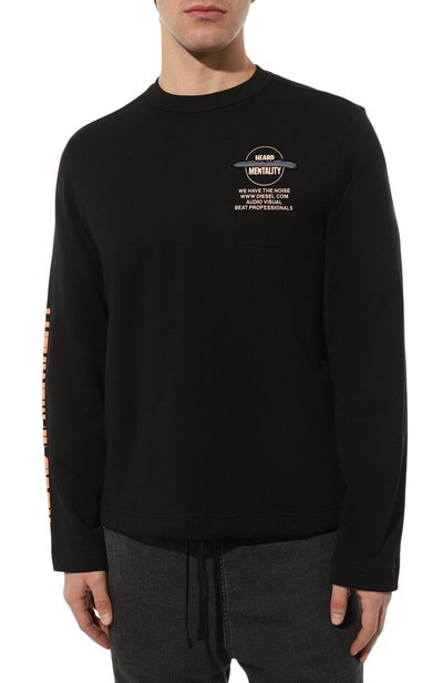 Хлопковый свитшот DIESEL, арт. A08560/0EJAB, фото 3