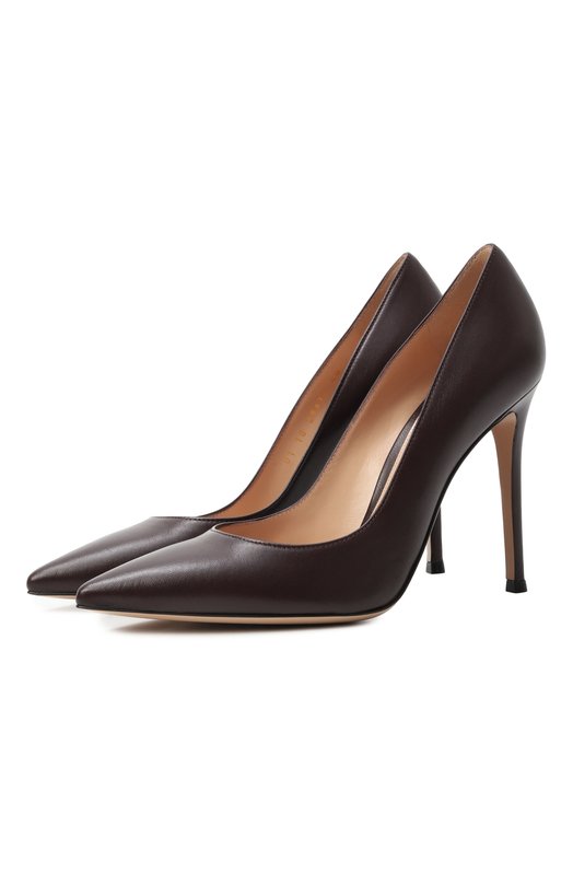 Кожаные туфли Gianvito 105 Gianvito Rossi G28470.15RIC.NAPB0UR Бордовый G28470.15RIC.NAPB0UR