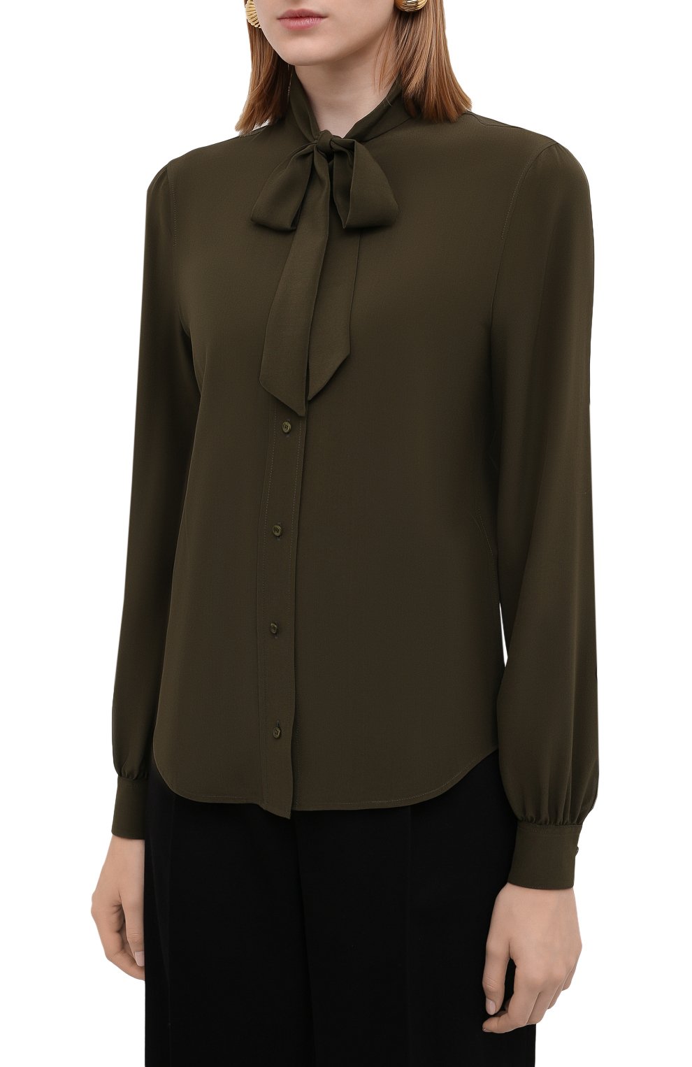 Шелковая блузка SAINT LAURENT, арт. 660892/Y100W, фото 3