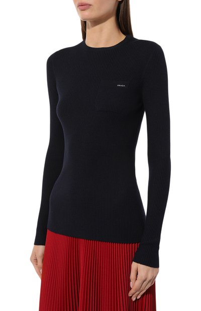 Пуловер из шерсти и шелка PRADA, арт. P24C1N-1XA3-F0008-202, фото 3