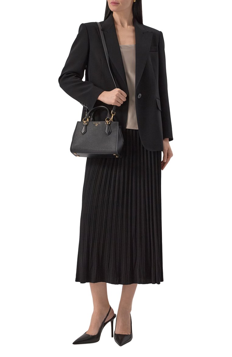 Женская сумка marilyn small MICHAEL MICHAEL KORS черного цвета, арт. 32S2G6AC1L | Фото 7 (Ремень/цепочка: На ремешке; Размер: small; Материал: Натуральная кожа)