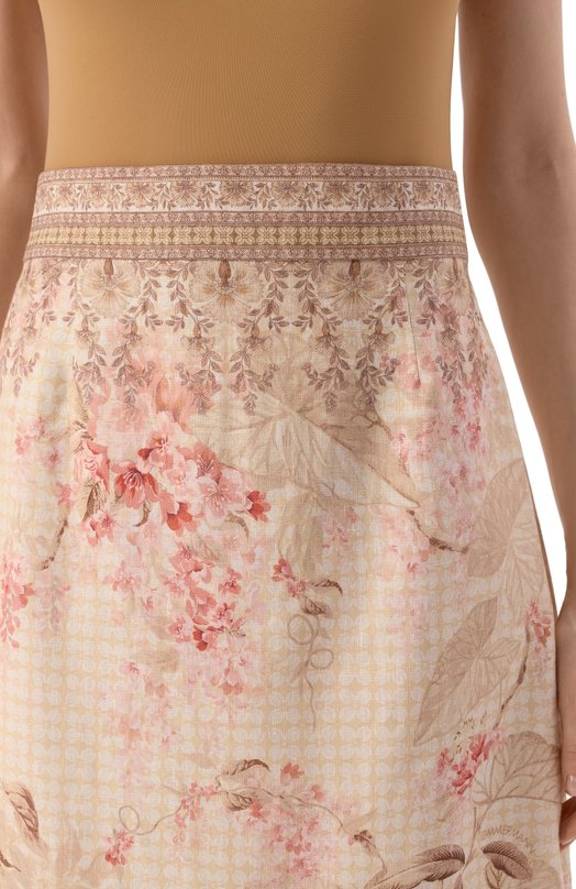 Льняная юбка Zimmermann 9995SS251 Бежевый  9995SS251 Фото 5