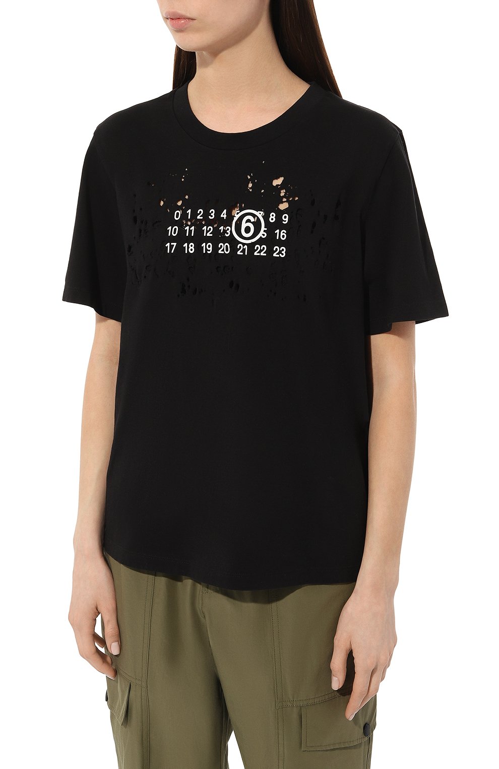 Хлопковая футболка MM6, арт. S62GD0152/S23588, фото 3