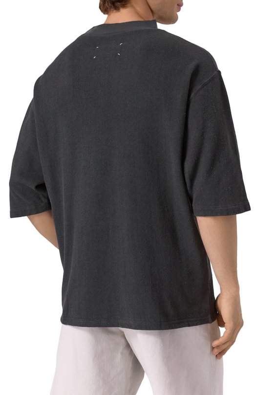 Хлопковая футболка Maison Margiela S50GC0713/M20057 Чёрный  S50GC0713/M20057 Фото 4