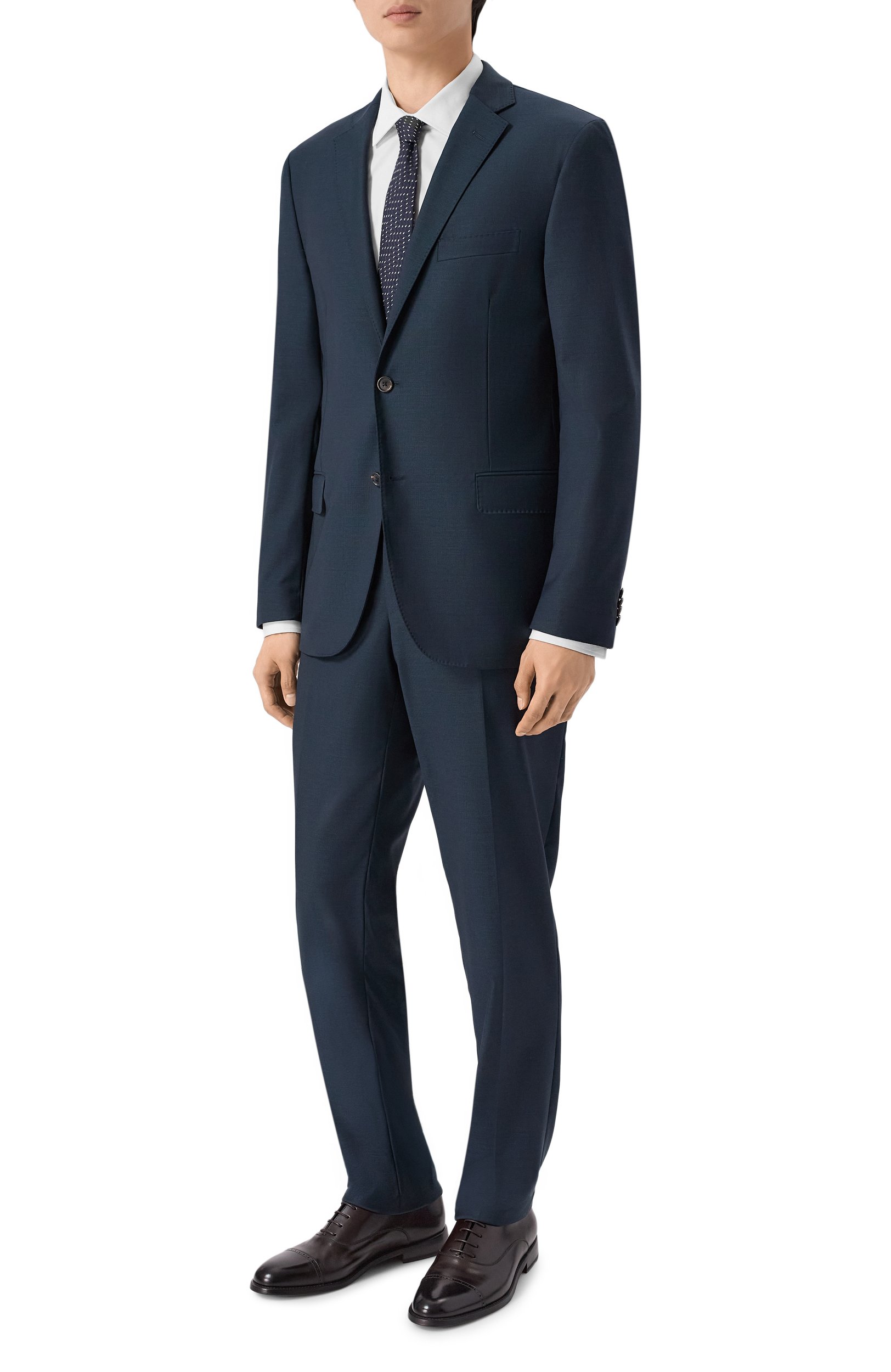 Шерстяной костюм CORNELIANI темно-синего цвета по цене 173000 руб., арт. 286005/2A17586_SET, фото 1 Шерстяной костюм CORNELIANI, арт. 286005/2A17586_SET, фото 1