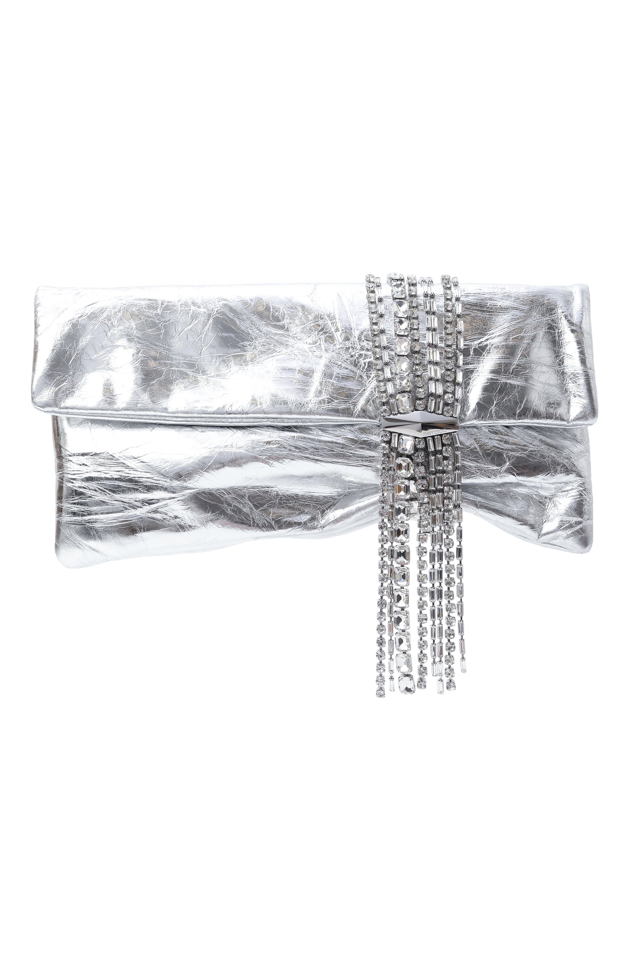 Клатч zandra JIMMY CHOO серебряного цвета по цене 193000 руб., арт. ZANDRABYN, фото 1 Клатч zandra JIMMY CHOO, арт. ZANDRABYN, фото 1