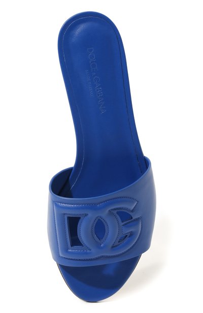 Кожаные шлепанцы bianca DOLCE & GABBANA, арт. CQ0436/AY329, фото 4