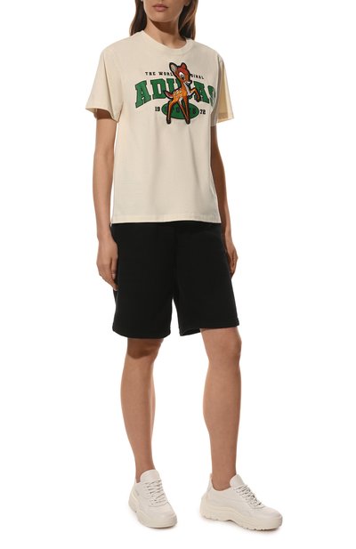 Хлопковая футболка ADIDAS ORIGINALS кремового цвета по цене 5370 руб., арт. HD2753, фото 2 Хлопковая футболка ADIDAS ORIGINALS, арт. HD2753, фото 2