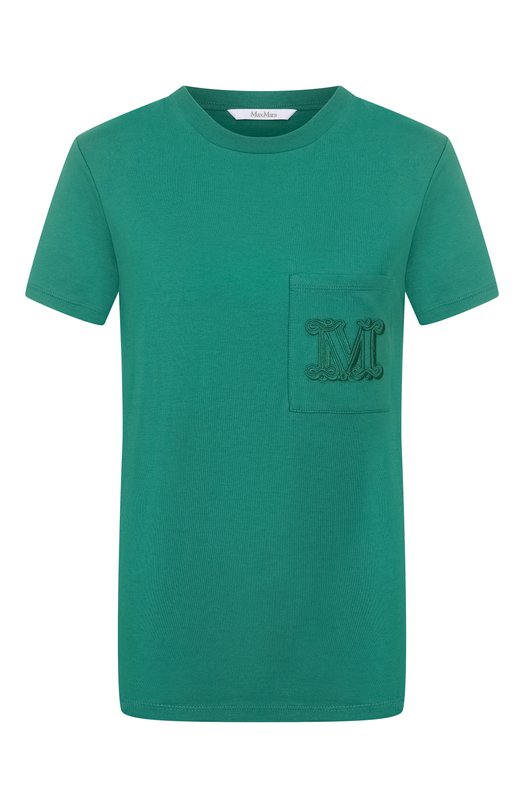 Хлопковая футболка Max Mara PAPAIA Зелёный PAPAIA