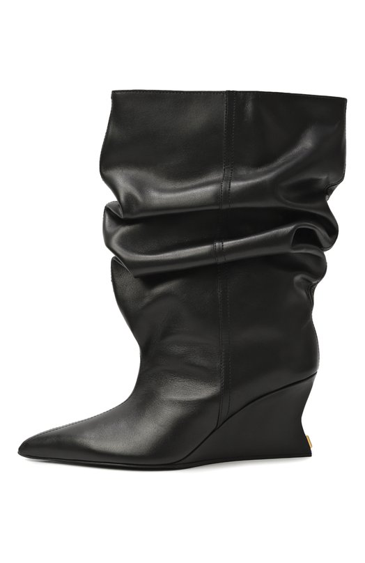 Кожаные полусапоги Balmain FN0TA181/LVIT Чёрный  FN0TA181/LVIT Фото 4