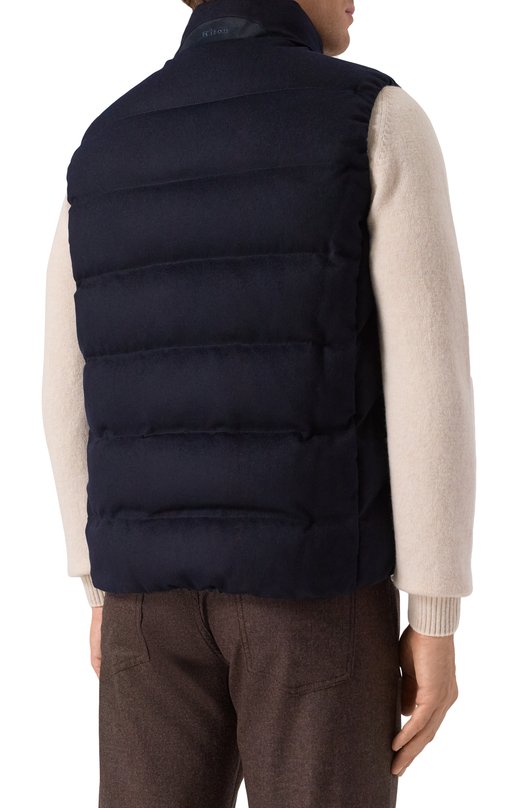 Кашемировый жилет Kiton UW2226V0436H02 Синий  UW2226V0436H02 Фото 4