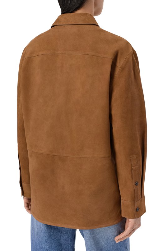 Замшевая рубашка Theory P0700503 Коричневый  P0700503 Фото 4