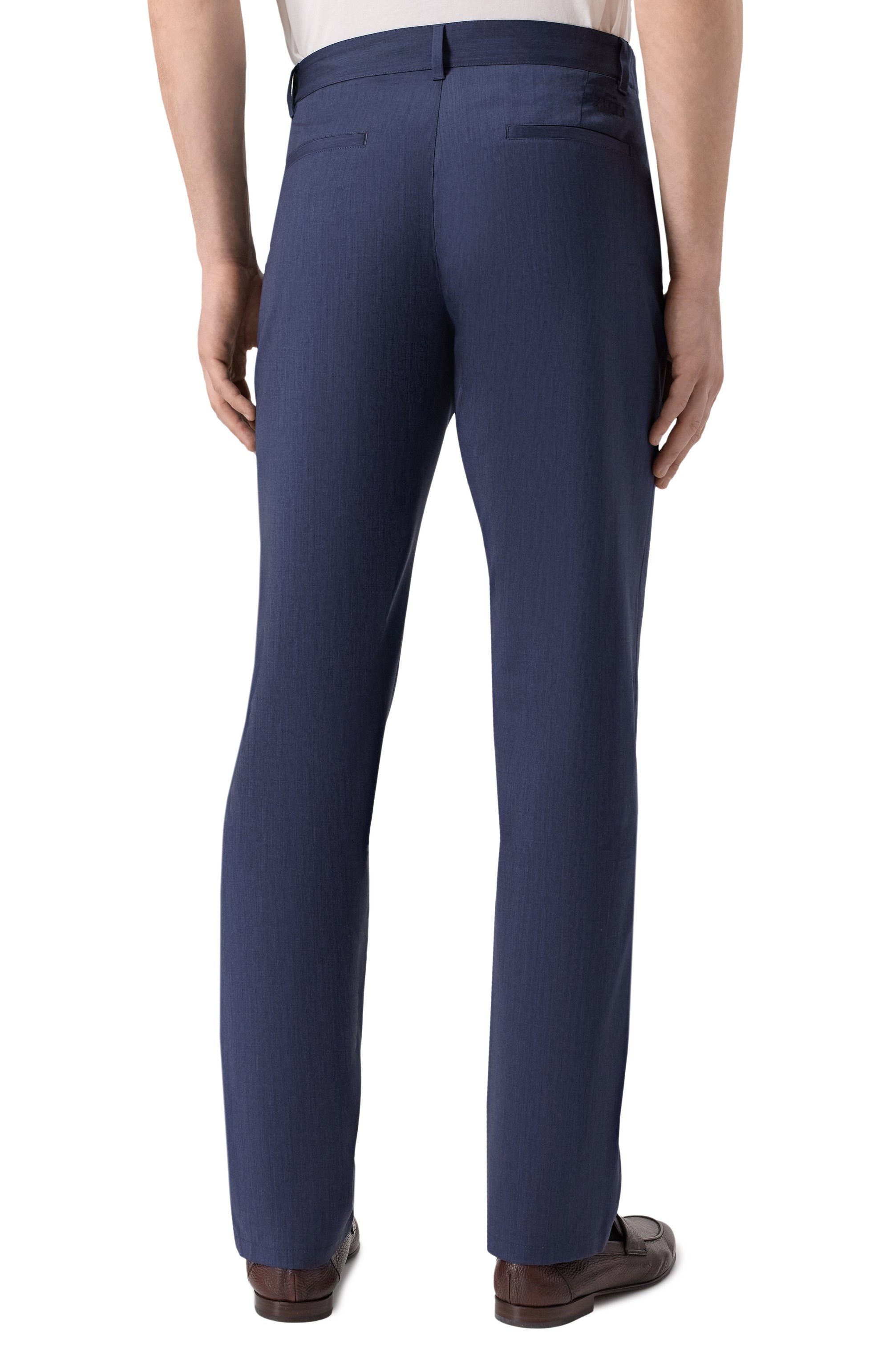 Шерстяные брюки ZILLI темно-синего цвета по цене 87550 руб., арт. CP801BM028660014U, фото 4 Шерстяные брюки ZILLI, арт. CP801BM028660014U, фото 4