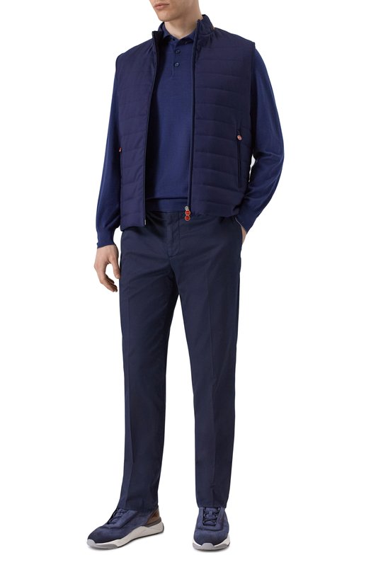 Шерстяной жилет Kiton UW2075V0835F01 Синий  UW2075V0835F01 Фото 2