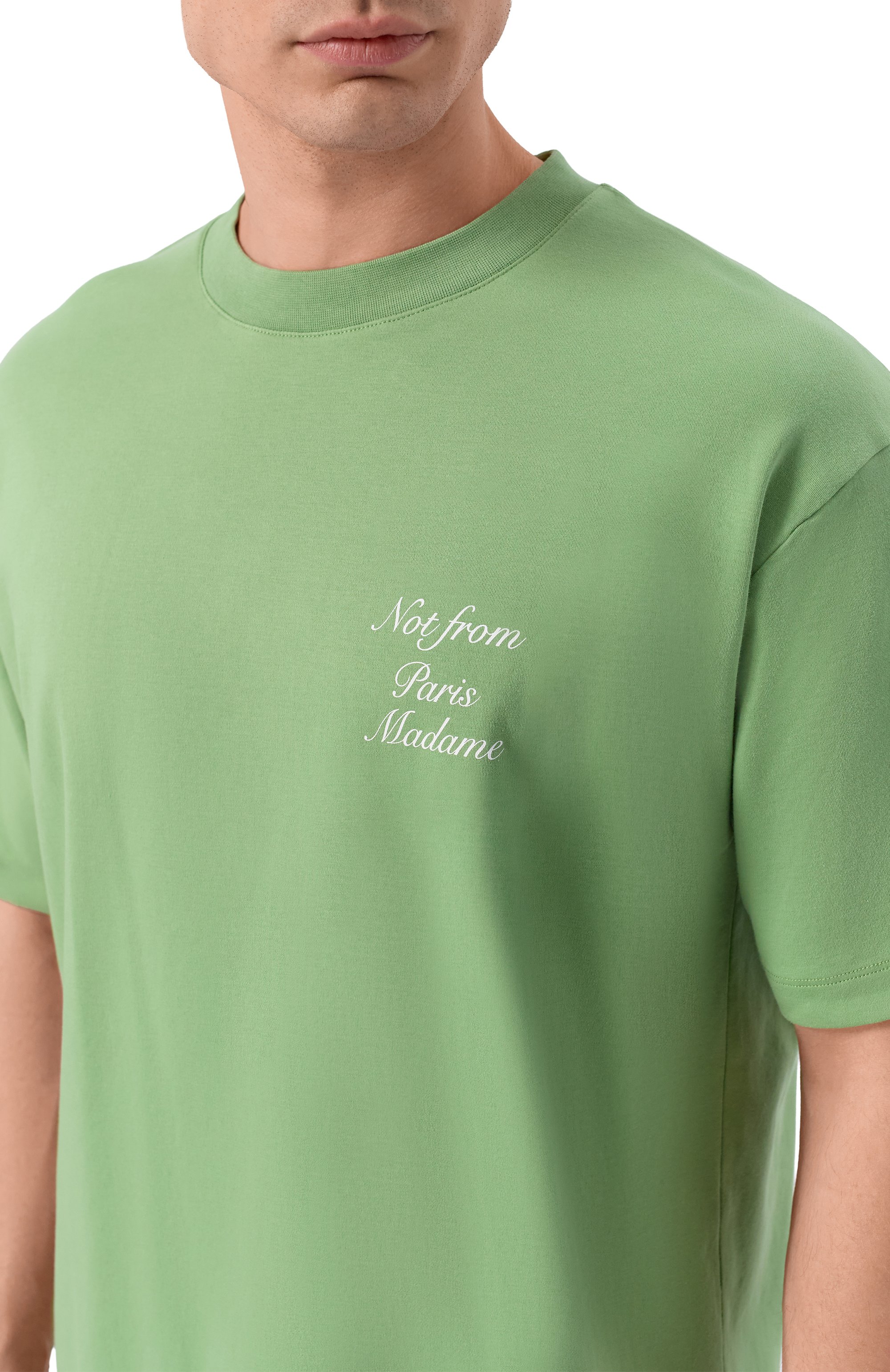 Хлопковая футболка DROLE DE MONSIEUR, арт. K-TS209-C0002-LGN, фото 5