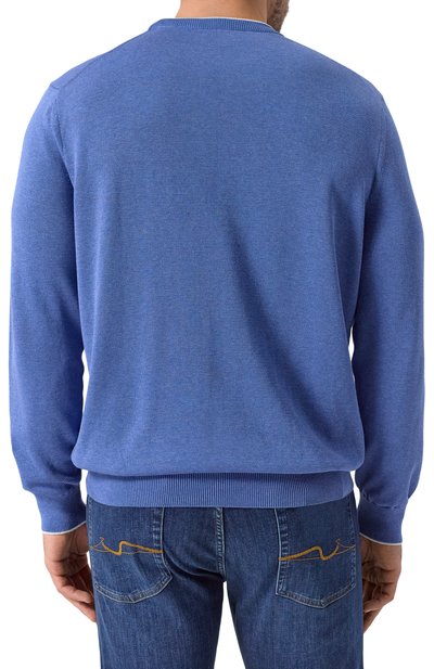 Джемпер из шелка и хлопка PAUL&SHARK синего цвета по цене 57400 руб., арт. 25411509, фото 4 Джемпер из шелка и хлопка PAUL&SHARK, арт. 25411509, фото 4