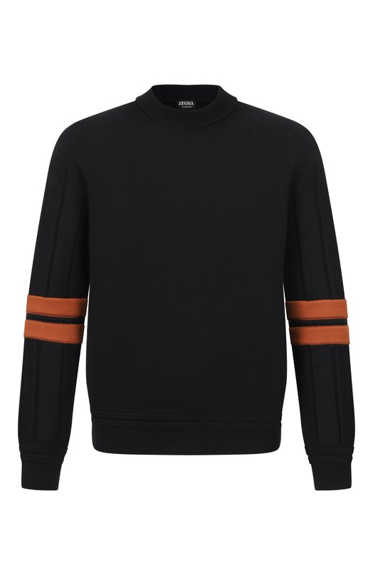 Шерстяной джемпер Zegna CCT110/UCM79A6 Чёрный CCT110/UCM79A6
