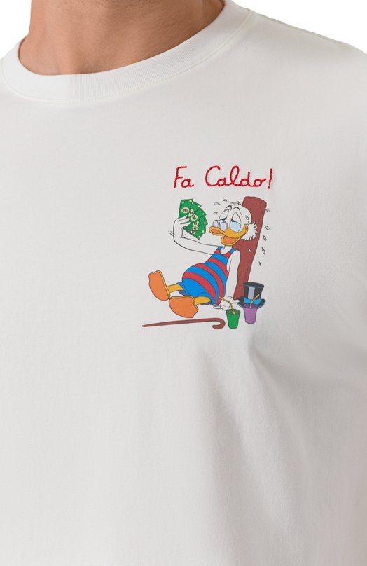 Хлопковая футболка MC2 Saint Barth STBM TSHIRT MAN/05399H Белый  STBM TSHIRT MAN/05399H Фото 5