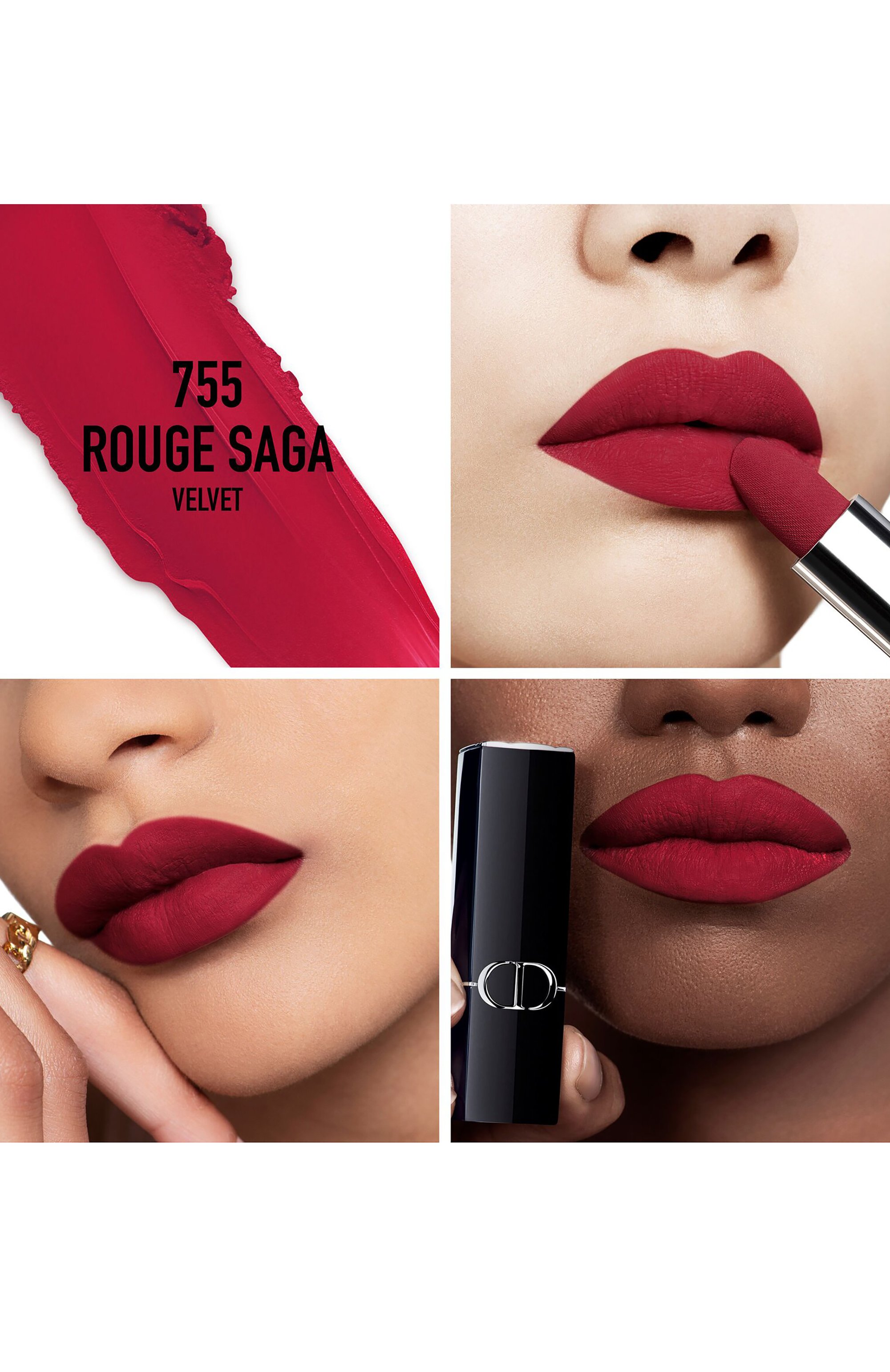 Помада для губ с вельветовым финишем rouge dior, оттенок 755 красная сага (3,5g) DIOR, арт. C035600755, фото 3