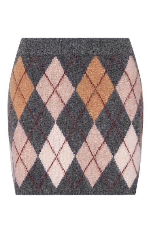 Юбка из шерсти и кашемира Frame Denim WS26KSK002/THE BRUSHED ARGYLE SKIRT Серый WS26KSK002/THE BRUSHED ARGYLE SKIRT