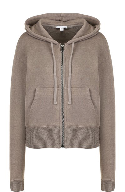 Женский хлопковый однотонный кардиган с капюшоном JAMES PERSE, арт. WSPT3892