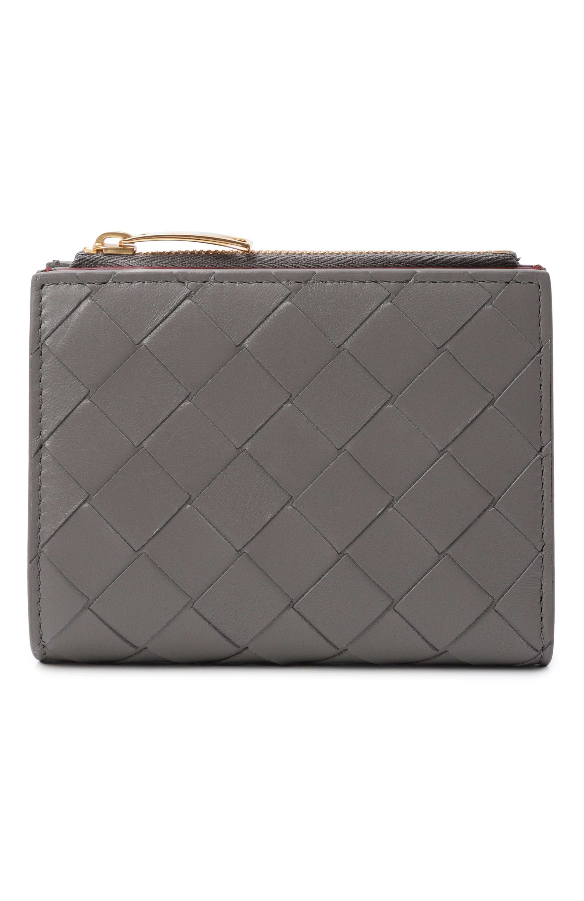 Кожаное портмоне BOTTEGA VENETA серого цвета по цене 88650 руб., арт. 742330/V2ZL3, фото 1 Кожаное портмоне BOTTEGA VENETA, арт. 742330/V2ZL3, фото 1