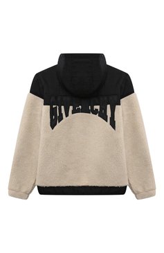 Детского утепленная куртка GIVENCHY кремвого цвета, арт. H26145/12+/14 | Фото 2 (Рукава: Длинные; Кросс-КТ: Утепленный, Демисезон; Материал внешний: Синтетический материал; Материал сплава: Проставлено; Драгоценные камни: Проставлено; Ростовка одежда: 12 лет | 152 см)