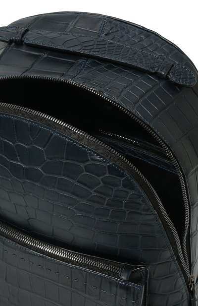 Рюкзак из кожи крокодила KITON темно-синего цвета по цене 2335000 руб., арт. UBC00KN00730/CP0R, фото 5 Рюкзак из кожи крокодила KITON, арт. UBC00KN00730/CP0R, фото 5