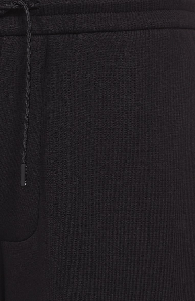 Мужские хлопковые джоггеры EMPORIO ARMANI черного цвета, арт. EM001746/AF10013 | Фото 6 (Материал внешний: Хлопок, Синтетический материал; Длина (брюки, джинсы): Стандартные; Силуэт М (брюки): Джоггеры; Стили: Спорт-шик; Автоматизация состава: Проставлено; Автоматизация ТО: Проставлено)