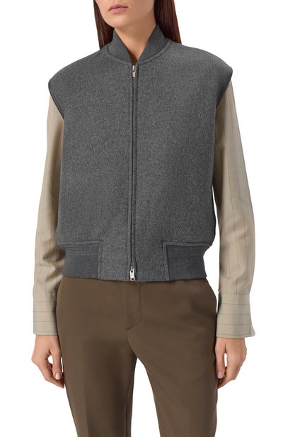 Шерстяной жилет BOTTEGA VENETA серого цвета по цене 277500 руб., арт. 834990/V4CB0, фото 3 Шерстяной жилет BOTTEGA VENETA, арт. 834990/V4CB0, фото 3