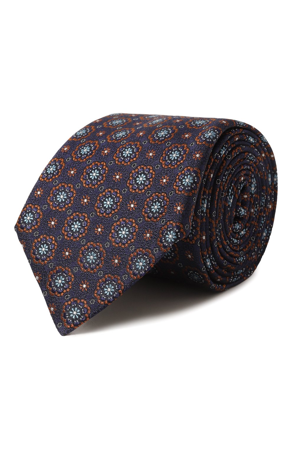 Шелковый галстук CANALI темно-синего цвета по цене 17600 руб., арт. 18/HJ03659, фото 1 Шелковый галстук CANALI, арт. 18/HJ03659, фото 1