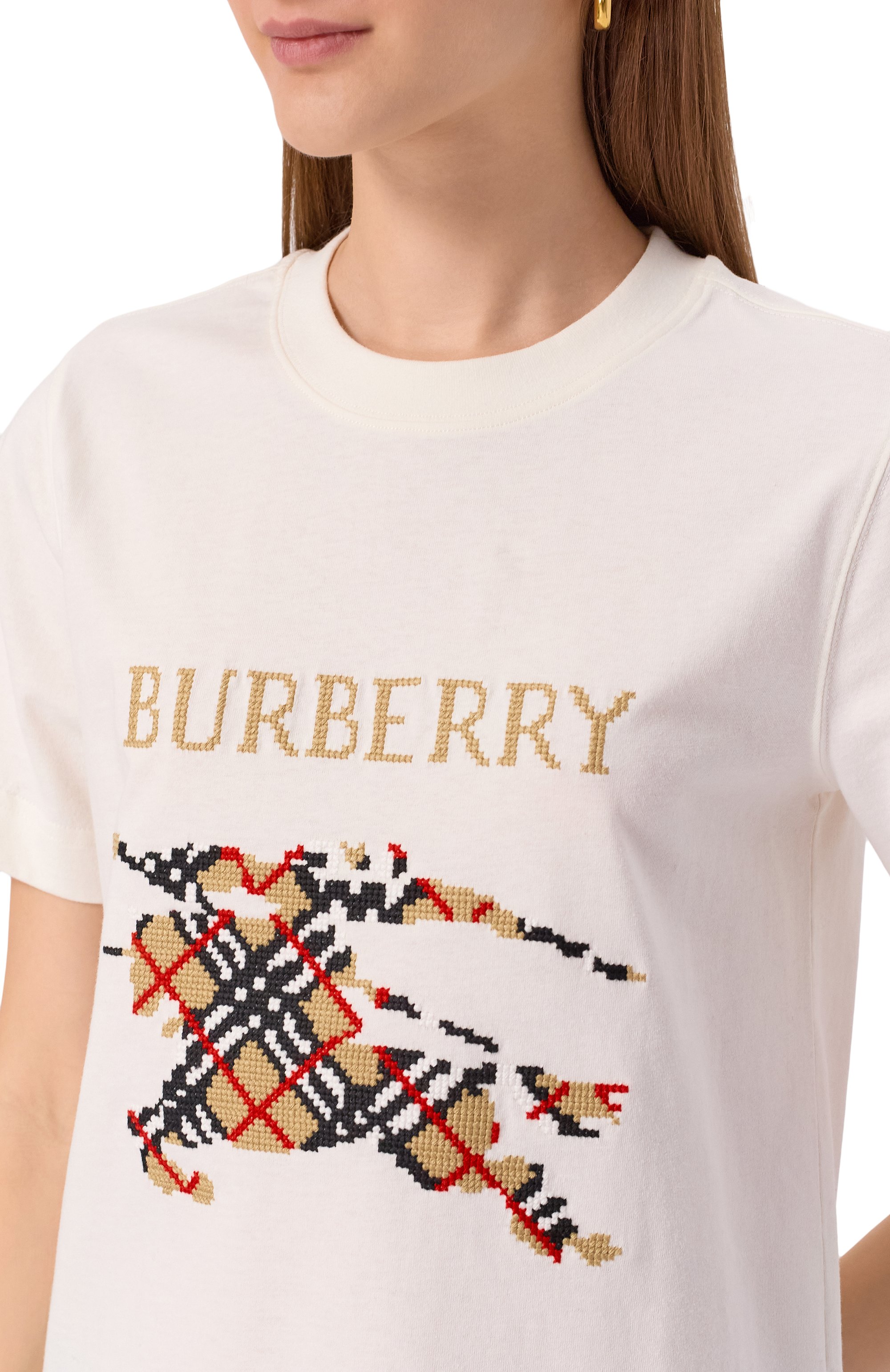 Хлопковая футболка BURBERRY, арт. 8110955, фото 5