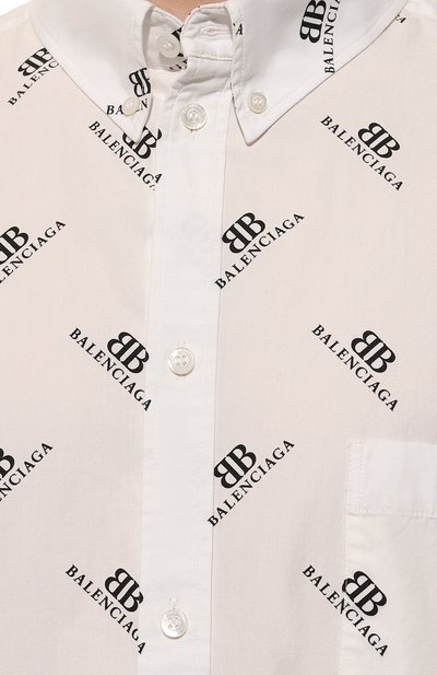 Хлопковая рубашка BALENCIAGA, арт. 662983/TQL14, фото 5