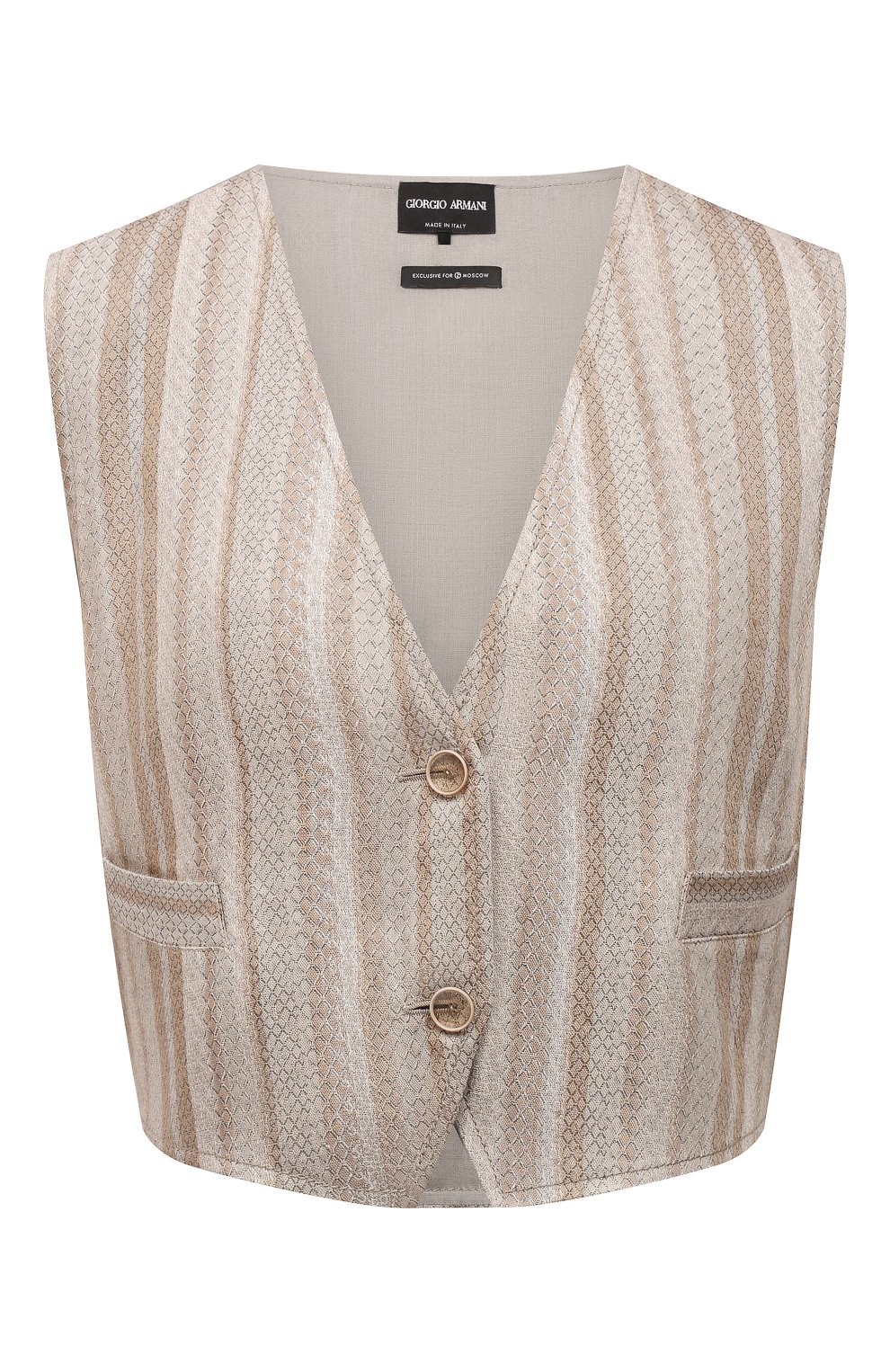 Жилет из льна и вискозы GIORGIO ARMANI, арт. 1WHGK02B/T02IM, фото 1