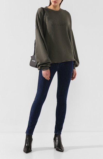 Хлопковый свитшот AMIRI хаки цвета по цене 57950 руб., арт. W9W02197TE, фото 2 Хлопковый свитшот AMIRI, арт. W9W02197TE, фото 2