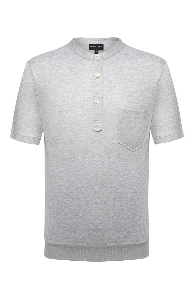 Футболка-хенли из вискозы GIORGIO ARMANI, арт. 3KSF50/SJYBZ, фото 1