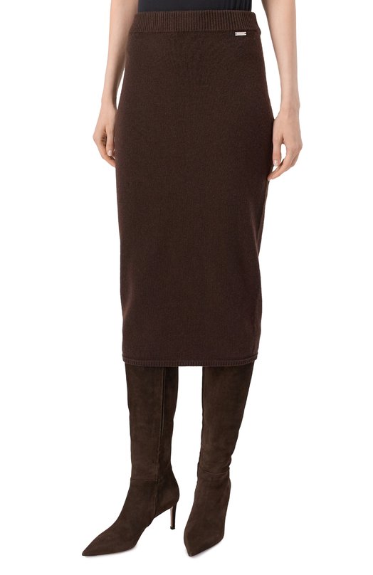 Кашемировая юбка Kiton D5474820057 Коричневый  D5474820057 Фото 3