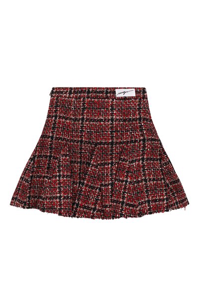 Твидовая юбка MSGM KIDS бордового цвета по цене 19800 руб., арт. F5MSJGSK198, фото 2 Твидовая юбка MSGM KIDS, арт. F5MSJGSK198, фото 2