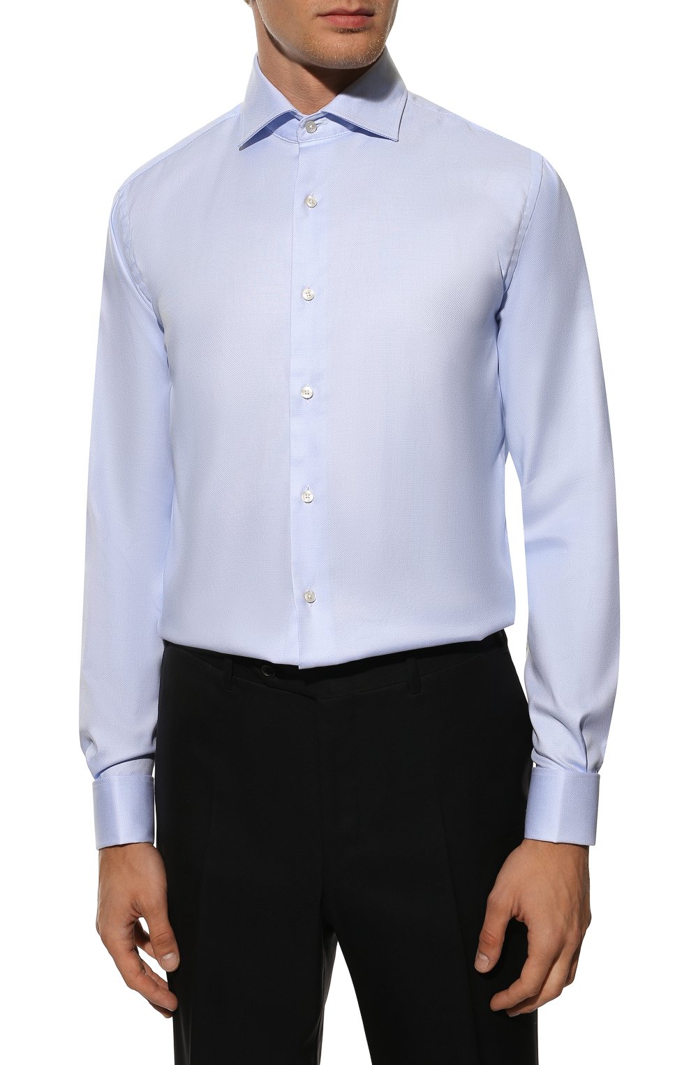 Хлопковая сорочка BROUBACK голубого цвета по цене 14950 руб., арт. ASC-NISIDA-570-PG/MANHATTAN, фото 4 Хлопковая сорочка BROUBACK, арт. ASC-NISIDA-570-PG/MANHATTAN, фото 4