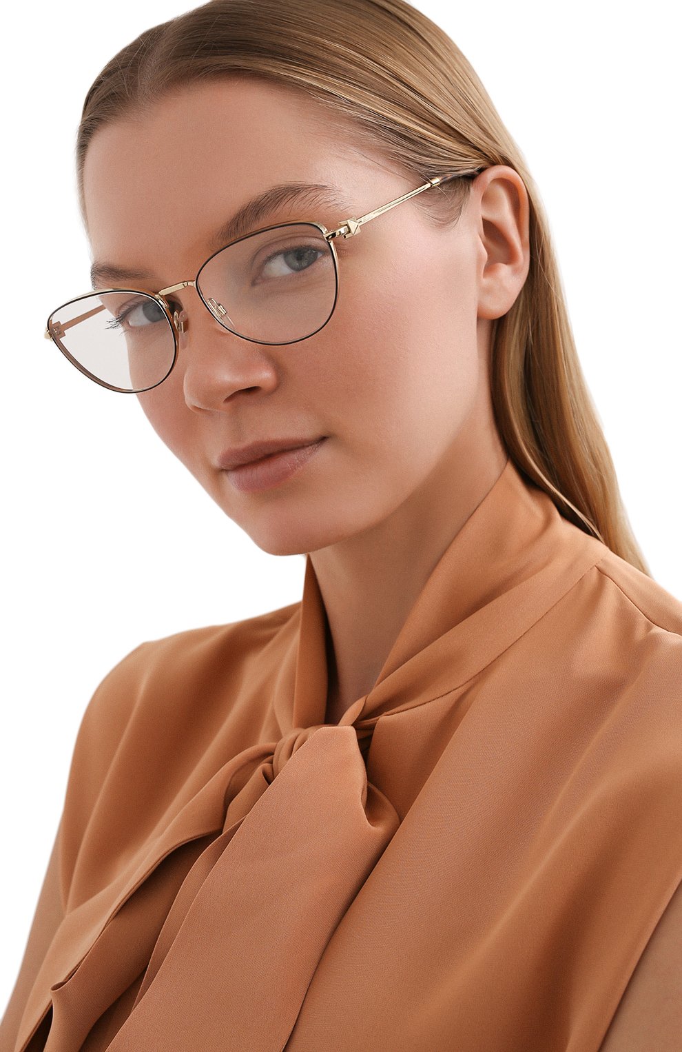 Оправа VALENTINO золотого цвета по цене 18300 руб., арт. 1016-3053, фото 2 Оправа VALENTINO, арт. 1016-3053, фото 2