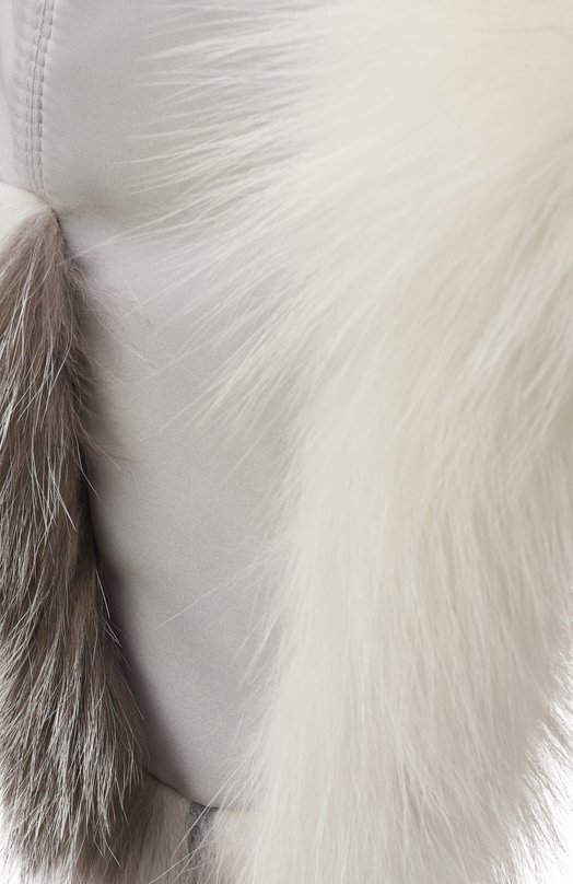 Меховая шапка-ушанка Дарья из лисы FurLand 0194809610108600204 Серый  0194809610108600204 Фото 3