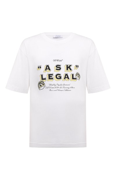 Хлопковая футболка OFF-WHITE, арт. 0MAA120W24JER003, фото 1